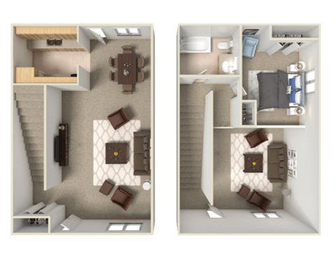 a floor plan of a 2 bedroom apartment